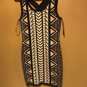 Mustard fitted dress